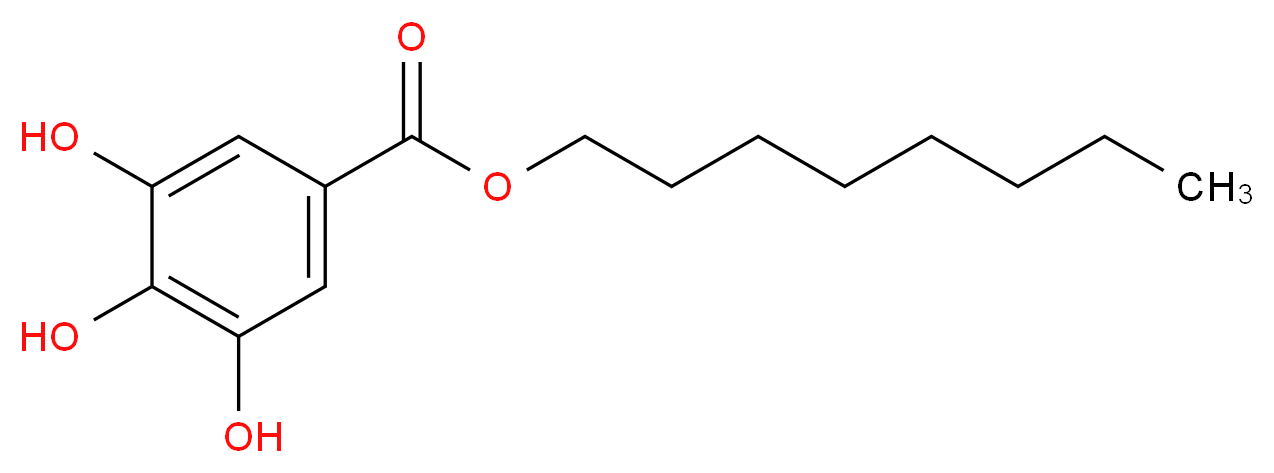 Octyl gallate_Molecular_structure_CAS_1034-01-1)