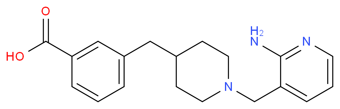 3-({1-[(2-amino-3-pyridinyl)methyl]-4-piperidinyl}methyl)benzoic acid_Molecular_structure_CAS_)