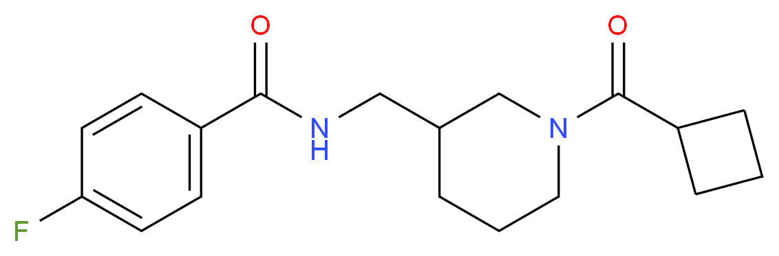 N-{[1-(cyclobutylcarbonyl)-3-piperidinyl]methyl}-4-fluorobenzamide_Molecular_structure_CAS_)