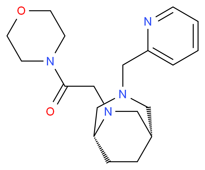 (1S*,5R*)-6-[2-(4-morpholinyl)-2-oxoethyl]-3-(2-pyridinylmethyl)-3,6-diazabicyclo[3.2.2]nonane_Molecular_structure_CAS_)