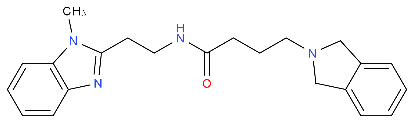 4-(1,3-dihydro-2H-isoindol-2-yl)-N-[2-(1-methyl-1H-benzimidazol-2-yl)ethyl]butanamide_Molecular_structure_CAS_)
