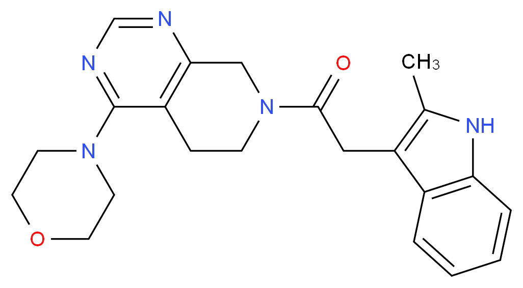 7-[(2-methyl-1H-indol-3-yl)acetyl]-4-(4-morpholinyl)-5,6,7,8-tetrahydropyrido[3,4-d]pyrimidine_Molecular_structure_CAS_)