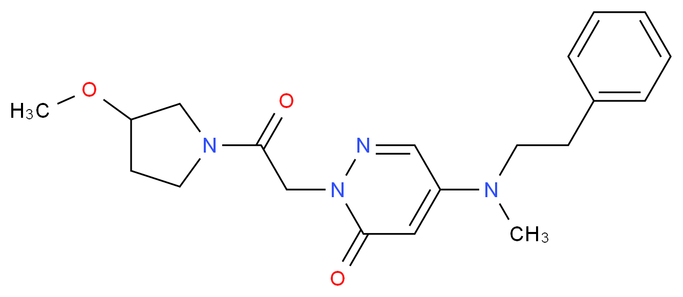 2-[2-(3-methoxypyrrolidin-1-yl)-2-oxoethyl]-5-[methyl(2-phenylethyl)amino]pyridazin-3(2H)-one_Molecular_structure_CAS_)