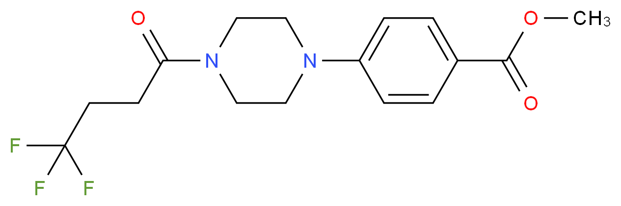 methyl 4-[4-(4,4,4-trifluorobutanoyl)-1-piperazinyl]benzoate_Molecular_structure_CAS_)