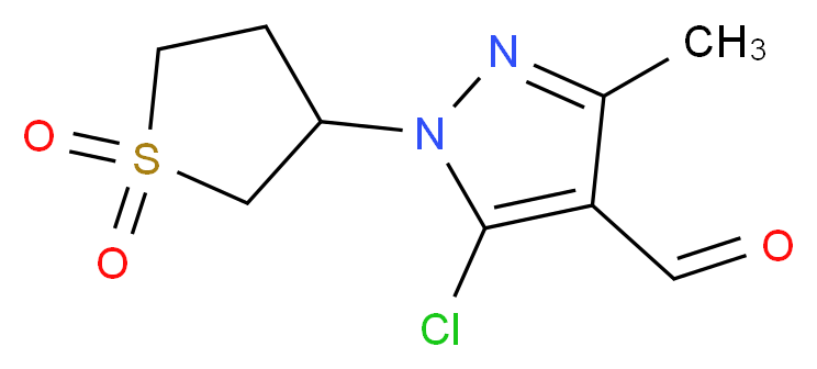 5-chloro-1-(1,1-dioxidotetrahydrothien-3-yl)-3-methyl-1H-pyrazole-4-carbaldehyde_Molecular_structure_CAS_885-44-9)