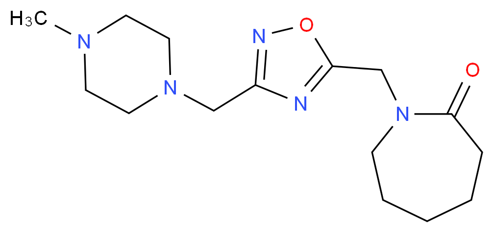 1-({3-[(4-methylpiperazin-1-yl)methyl]-1,2,4-oxadiazol-5-yl}methyl)azepan-2-one_Molecular_structure_CAS_)