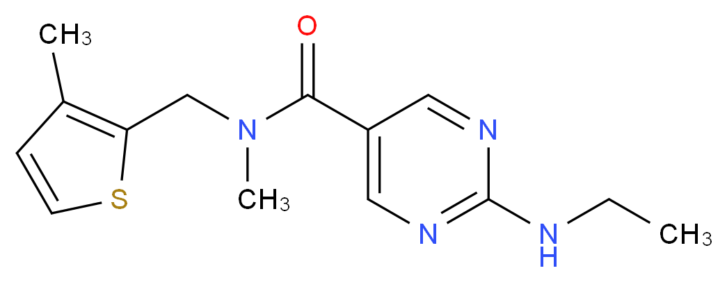 2-(ethylamino)-N-methyl-N-[(3-methyl-2-thienyl)methyl]pyrimidine-5-carboxamide_Molecular_structure_CAS_)