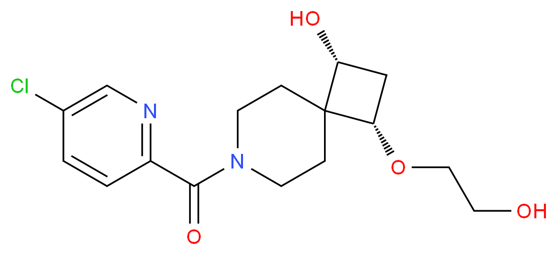 (1R*,3S*)-7-[(5-chloro-2-pyridinyl)carbonyl]-3-(2-hydroxyethoxy)-7-azaspiro[3.5]nonan-1-ol_Molecular_structure_CAS_)