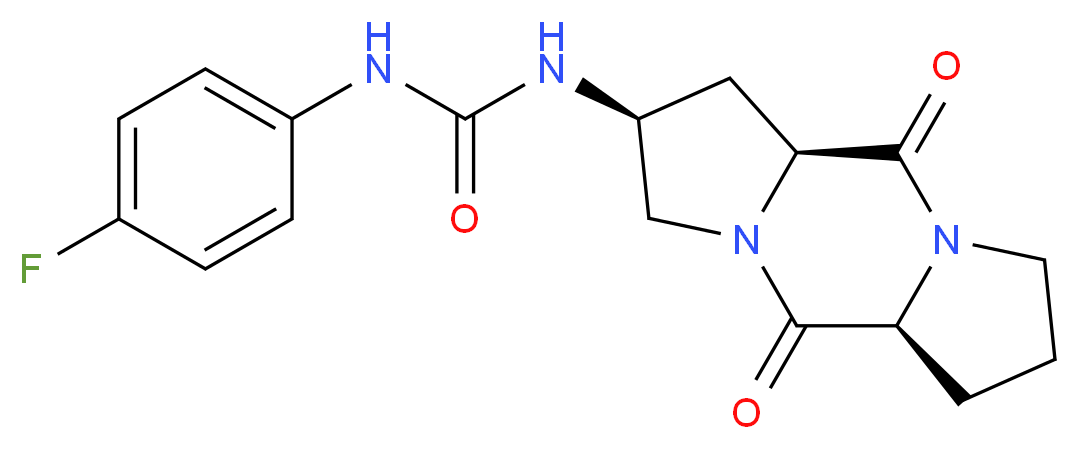 N-[(2S,5aS,10aS)-5,10-dioxooctahydro-1H,5H-dipyrrolo[1,2-a:1',2'-d]pyrazin-2-yl]-N'-(4-fluorophenyl)urea_Molecular_structure_CAS_)