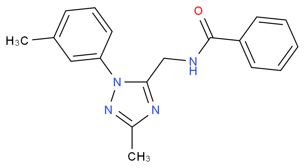 N-{[3-methyl-1-(3-methylphenyl)-1H-1,2,4-triazol-5-yl]methyl}benzamide_Molecular_structure_CAS_)