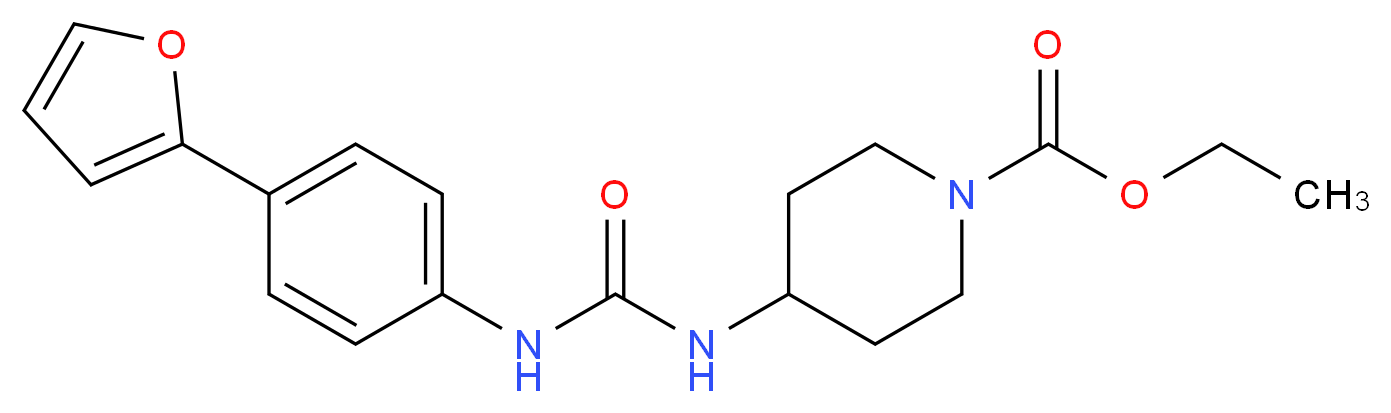 ethyl 4-[({[4-(2-furyl)phenyl]amino}carbonyl)amino]piperidine-1-carboxylate_Molecular_structure_CAS_)