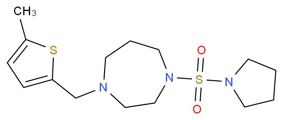 1-[(5-methyl-2-thienyl)methyl]-4-(pyrrolidin-1-ylsulfonyl)-1,4-diazepane_Molecular_structure_CAS_)