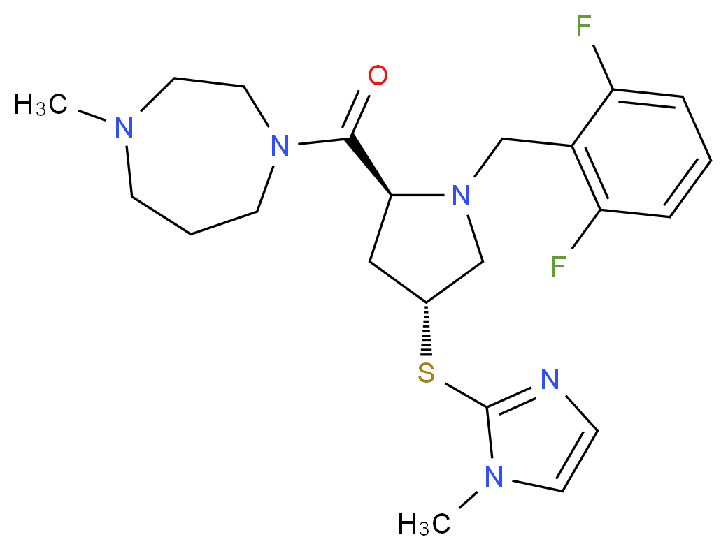 1-{(4R)-1-(2,6-difluorobenzyl)-4-[(1-methyl-1H-imidazol-2-yl)thio]-L-prolyl}-4-methyl-1,4-diazepane_Molecular_structure_CAS_)