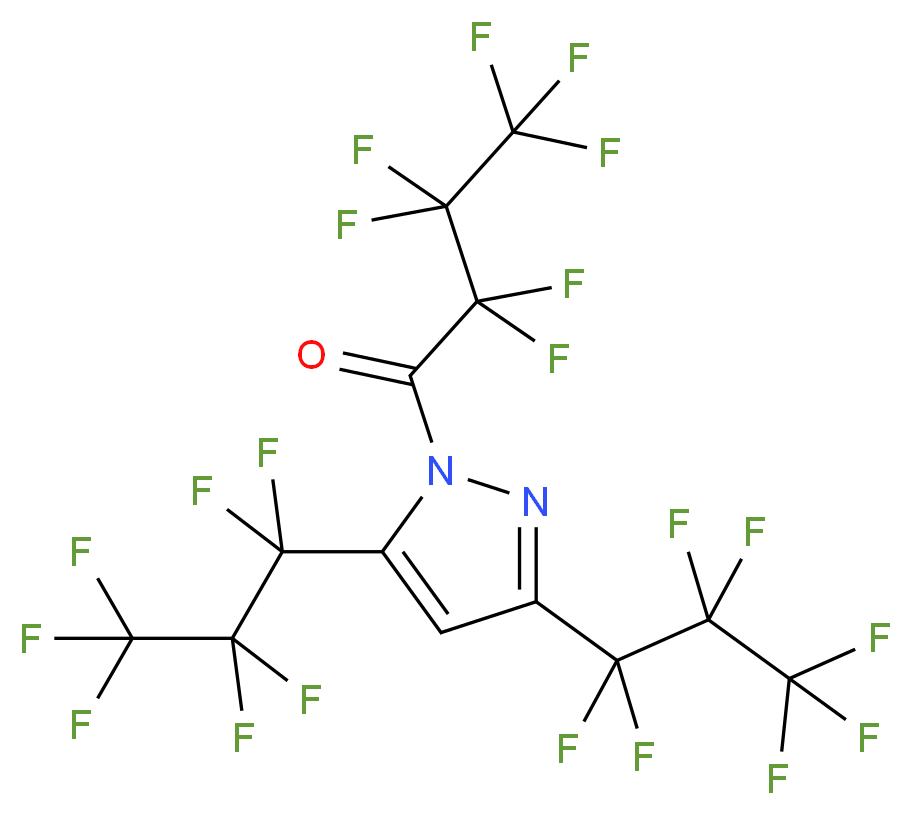 3,5-Bis(heptafluoropropyl)-1-(heptafluorobutyryl)pyrazole_Molecular_structure_CAS_)