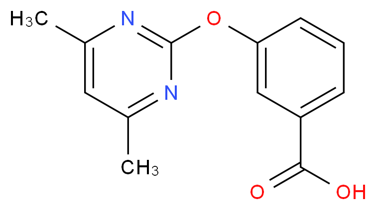 3-(4,6-Dimethylpyrimidin-2-oxy)benzoic acid_Molecular_structure_CAS_)
