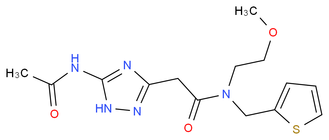 2-[5-(acetylamino)-1H-1,2,4-triazol-3-yl]-N-(2-methoxyethyl)-N-(2-thienylmethyl)acetamide_Molecular_structure_CAS_)