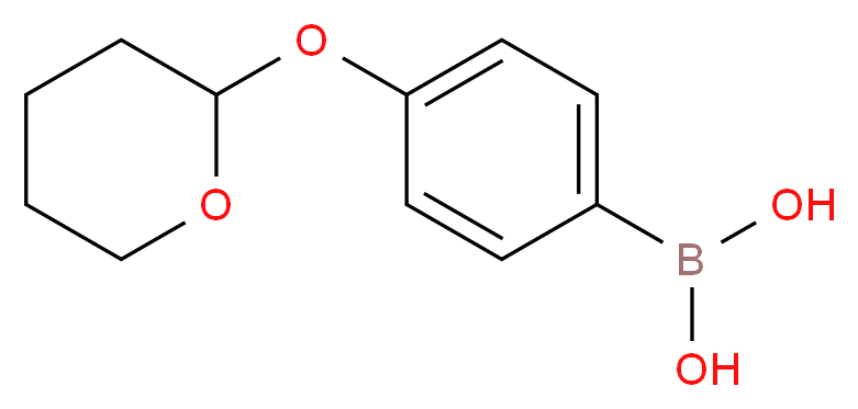 (4-((Tetrahydro-2H-pyran-2-yl)oxy)phenyl)boronic acid_Molecular_structure_CAS_182281-01-2)