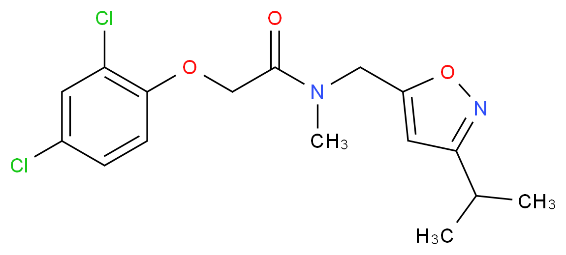 2-(2,4-dichlorophenoxy)-N-[(3-isopropyl-5-isoxazolyl)methyl]-N-methylacetamide_Molecular_structure_CAS_)
