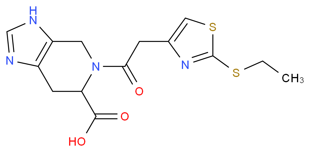 5-{[2-(ethylthio)-1,3-thiazol-4-yl]acetyl}-4,5,6,7-tetrahydro-3H-imidazo[4,5-c]pyridine-6-carboxylic acid_Molecular_structure_CAS_)