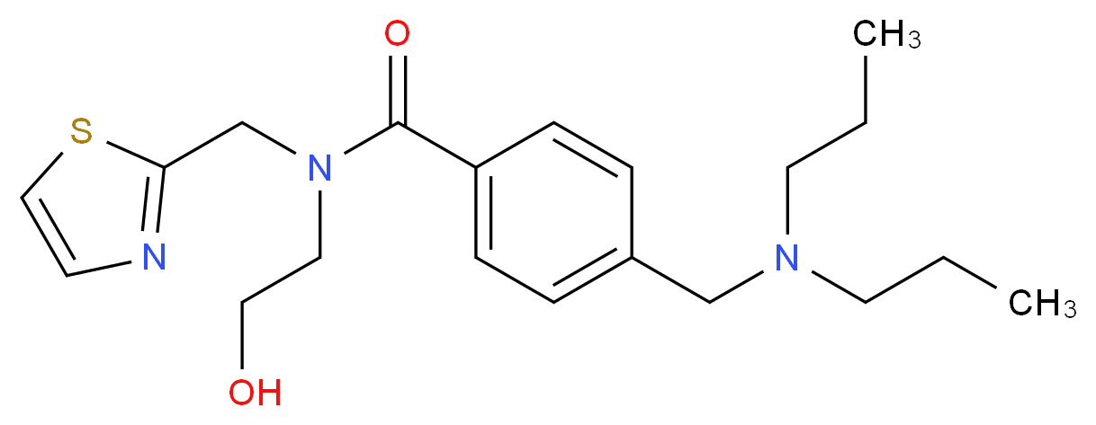4-[(dipropylamino)methyl]-N-(2-hydroxyethyl)-N-(1,3-thiazol-2-ylmethyl)benzamide_Molecular_structure_CAS_)