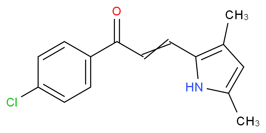 1-(4-chlorophenyl)-3-(3,5-dimethyl-1H-pyrrol-2-yl)prop-2-en-1-one_Molecular_structure_CAS_)