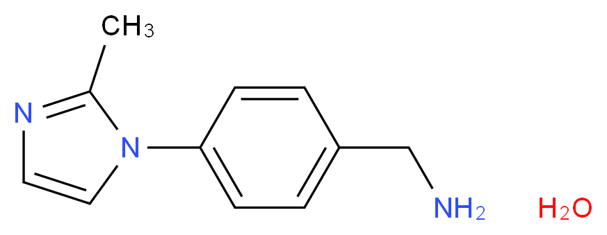 1-[4-(2-Methyl-1H-imidazol-1-yl)phenyl]methanamine hydrate_Molecular_structure_CAS_)