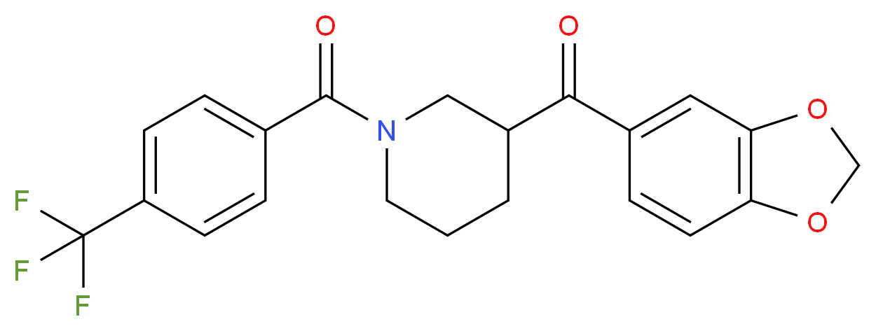 1,3-benzodioxol-5-yl{1-[4-(trifluoromethyl)benzoyl]-3-piperidinyl}methanone_Molecular_structure_CAS_)