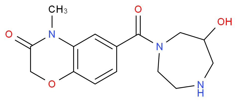 6-[(6-hydroxy-1,4-diazepan-1-yl)carbonyl]-4-methyl-2H-1,4-benzoxazin-3(4H)-one_Molecular_structure_CAS_)