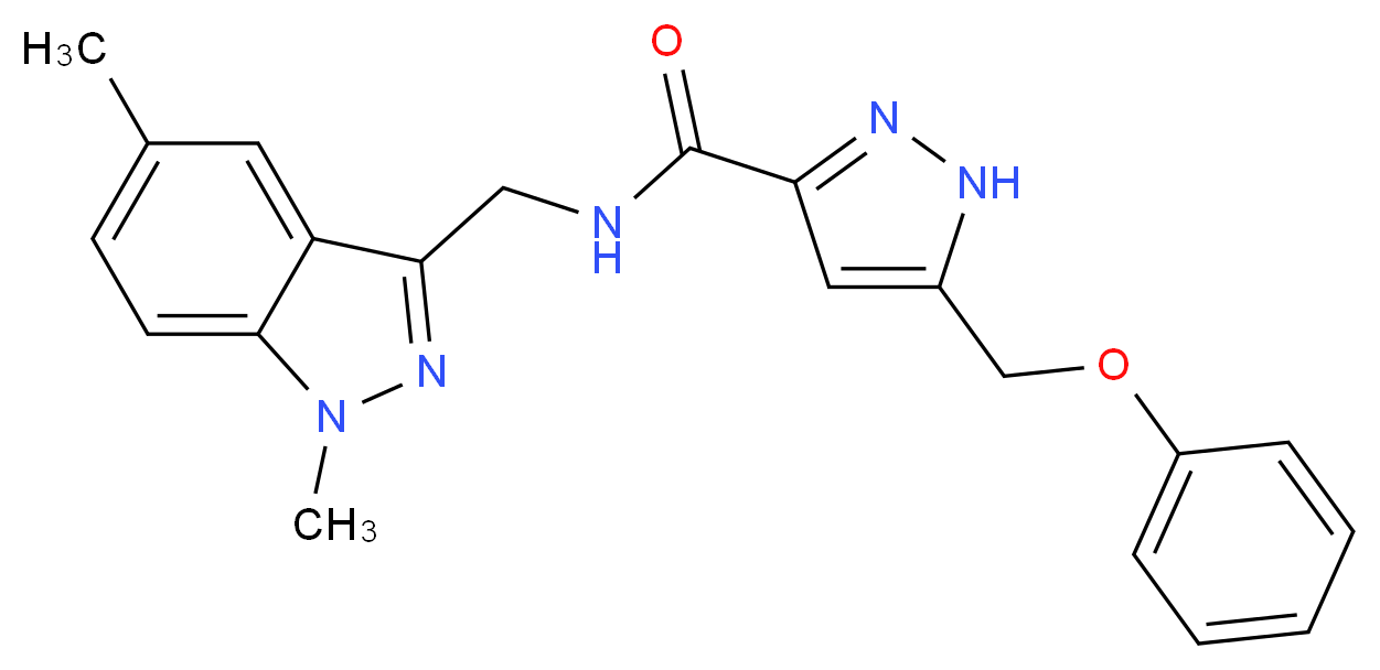 N-[(1,5-dimethyl-1H-indazol-3-yl)methyl]-5-(phenoxymethyl)-1H-pyrazole-3-carboxamide_Molecular_structure_CAS_)