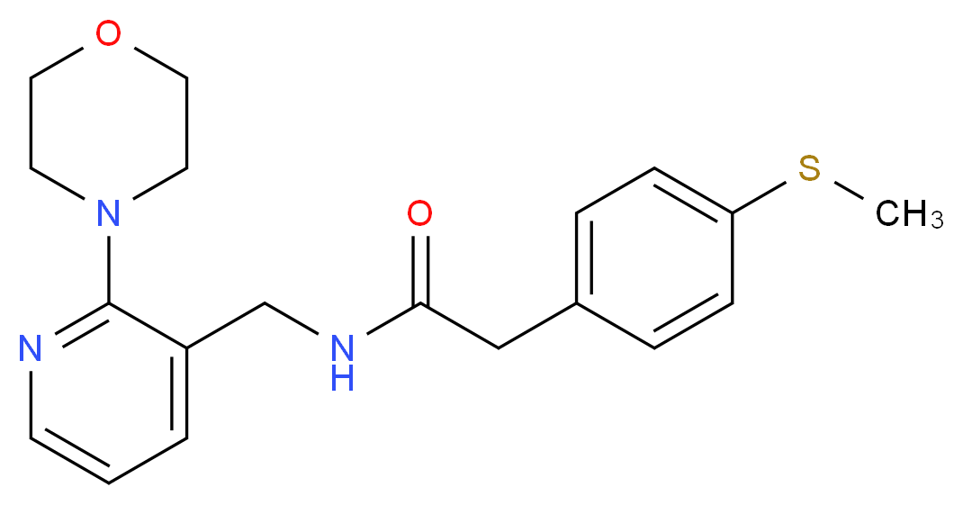 2-[4-(methylthio)phenyl]-N-{[2-(4-morpholinyl)-3-pyridinyl]methyl}acetamide_Molecular_structure_CAS_)