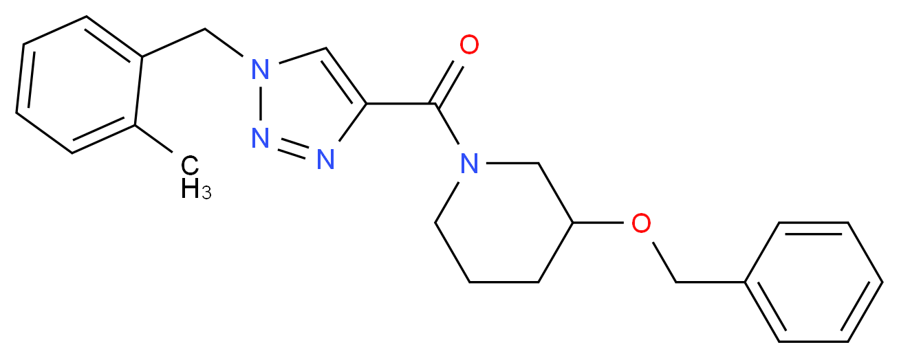 3-(benzyloxy)-1-{[1-(2-methylbenzyl)-1H-1,2,3-triazol-4-yl]carbonyl}piperidine_Molecular_structure_CAS_)