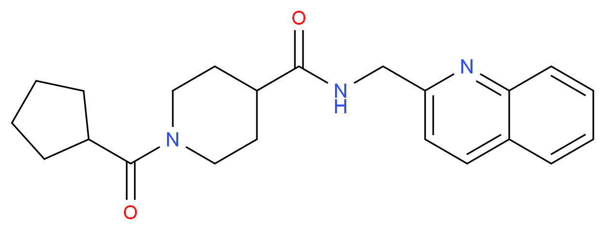 1-(cyclopentylcarbonyl)-N-(2-quinolinylmethyl)-4-piperidinecarboxamide_Molecular_structure_CAS_)