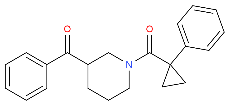 phenyl{1-[(1-phenylcyclopropyl)carbonyl]-3-piperidinyl}methanone_Molecular_structure_CAS_)