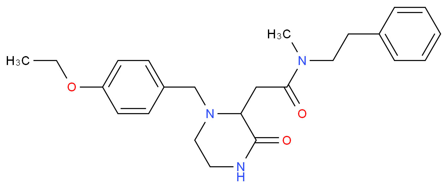 2-[1-(4-ethoxybenzyl)-3-oxo-2-piperazinyl]-N-methyl-N-(2-phenylethyl)acetamide_Molecular_structure_CAS_)