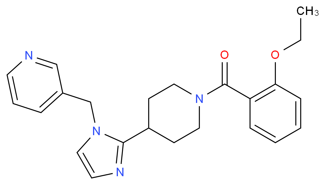 3-({2-[1-(2-ethoxybenzoyl)piperidin-4-yl]-1H-imidazol-1-yl}methyl)pyridine_Molecular_structure_CAS_)