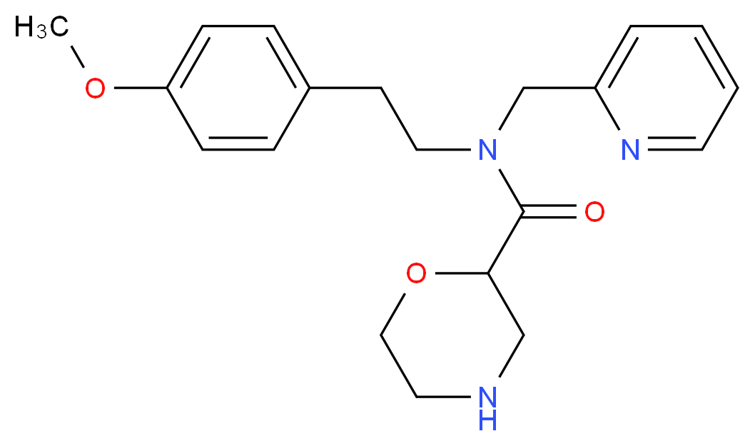 N-[2-(4-methoxyphenyl)ethyl]-N-(pyridin-2-ylmethyl)morpholine-2-carboxamide_Molecular_structure_CAS_)