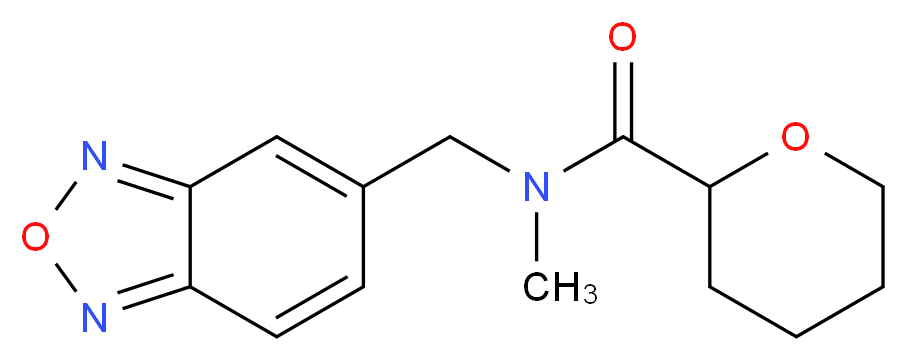 N-(2,1,3-benzoxadiazol-5-ylmethyl)-N-methyltetrahydro-2H-pyran-2-carboxamide_Molecular_structure_CAS_)