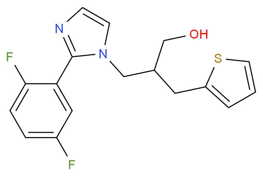 3-[2-(2,5-difluorophenyl)-1H-imidazol-1-yl]-2-(2-thienylmethyl)propan-1-ol_Molecular_structure_CAS_)