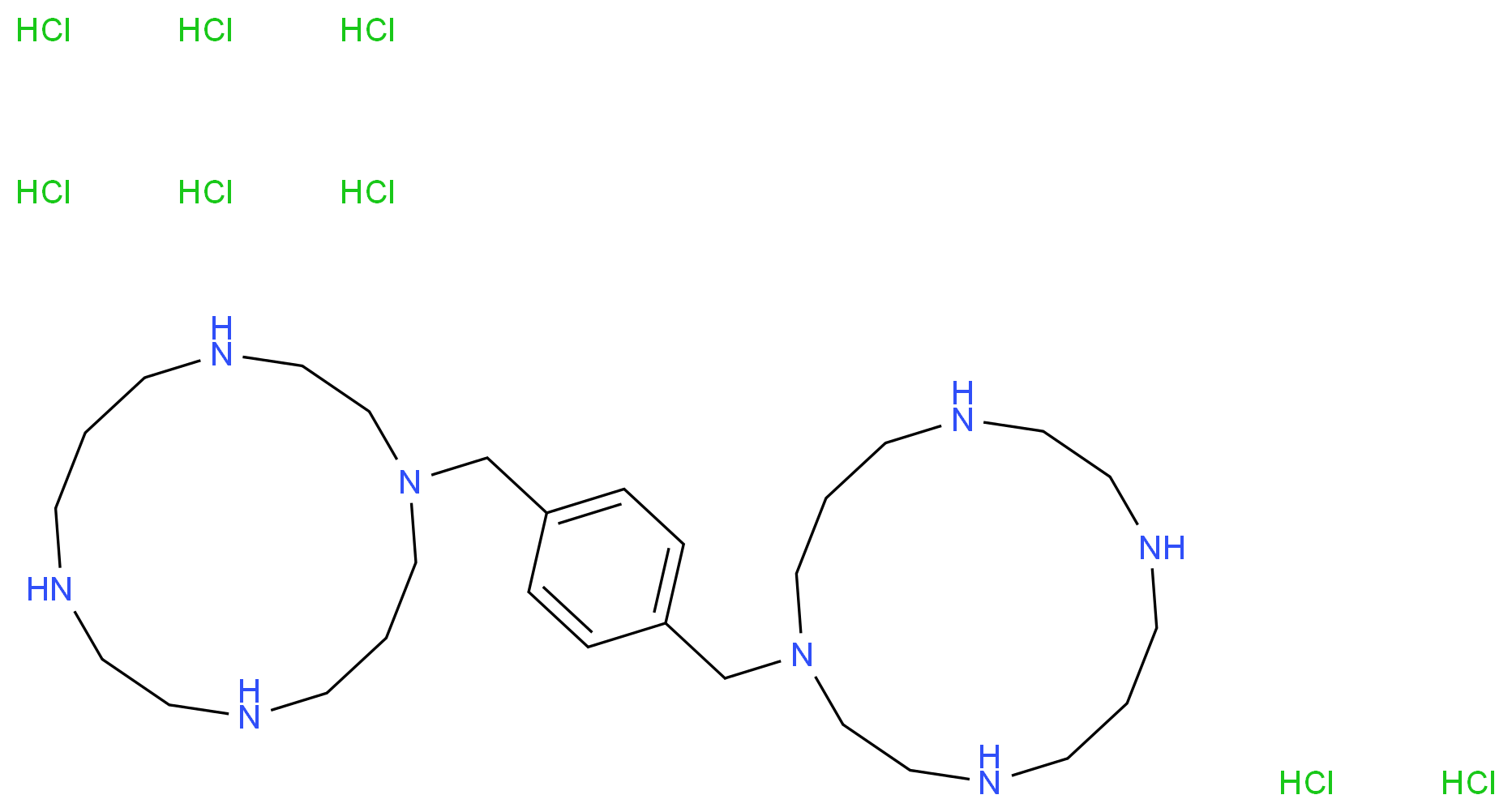 Plerixafor 8HCl (DB06809)_Molecular_structure_CAS_155148-31-5)