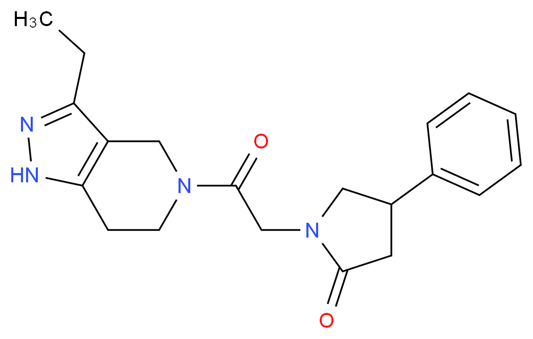 1-[2-(3-ethyl-1,4,6,7-tetrahydro-5H-pyrazolo[4,3-c]pyridin-5-yl)-2-oxoethyl]-4-phenylpyrrolidin-2-one_Molecular_structure_CAS_)