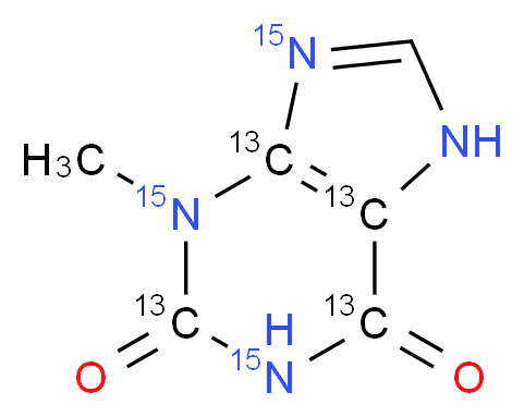 3-Methylxanthine-2,4,5,6-13C4, 1,3,9-15N3_Molecular_structure_CAS_1173022-61-1)