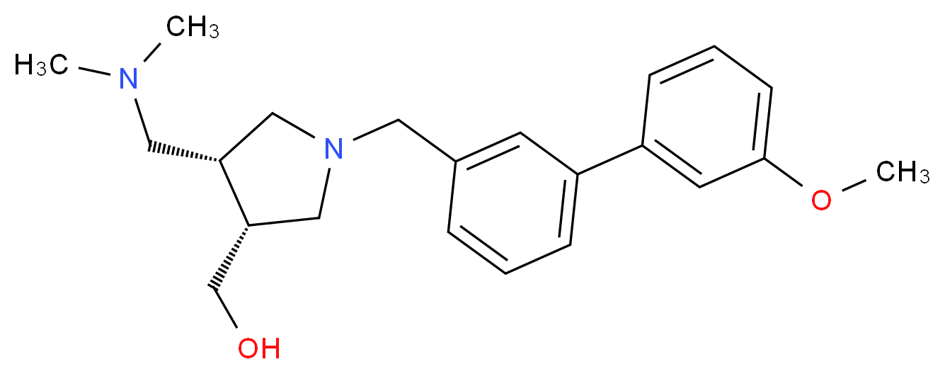 {(3R*,4R*)-4-[(dimethylamino)methyl]-1-[(3'-methoxybiphenyl-3-yl)methyl]pyrrolidin-3-yl}methanol_Molecular_structure_CAS_)