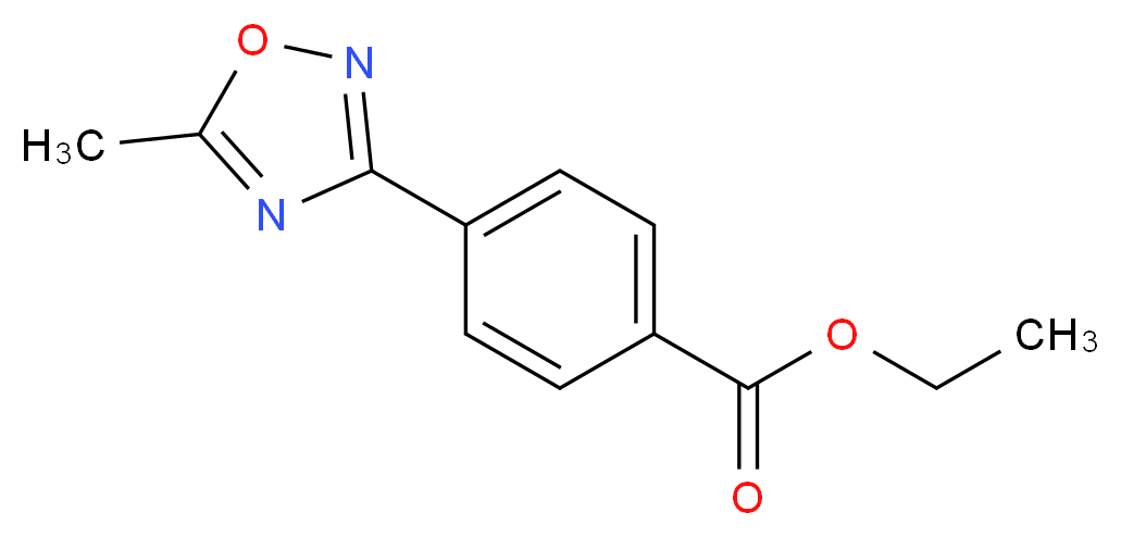 Ethyl 4-(5-methyl-1,2,4-oxadiazol-3-yl)benzoate 97%_Molecular_structure_CAS_)