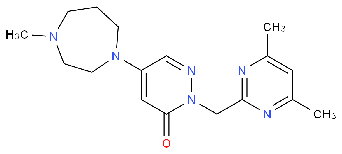 2-[(4,6-dimethyl-2-pyrimidinyl)methyl]-5-(4-methyl-1,4-diazepan-1-yl)-3(2H)-pyridazinone_Molecular_structure_CAS_)