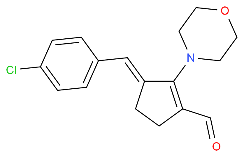 3-(4-Chloro-benzylidene)-2-morpholin-4-yl-cyclopent-1-enecarbaldehyde_Molecular_structure_CAS_)