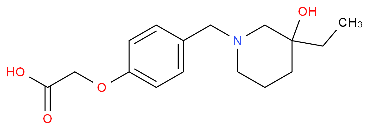 {4-[(3-ethyl-3-hydroxypiperidin-1-yl)methyl]phenoxy}acetic acid_Molecular_structure_CAS_)