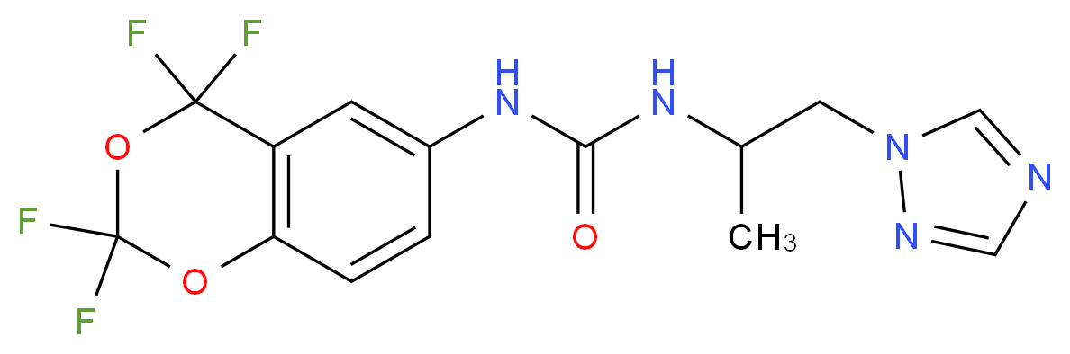 N-[1-methyl-2-(1H-1,2,4-triazol-1-yl)ethyl]-N'-(2,2,4,4-tetrafluoro-4H-1,3-benzodioxin-6-yl)urea_Molecular_structure_CAS_)