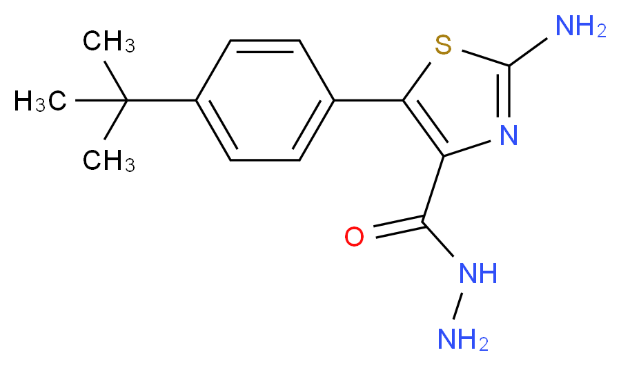2-Amino-5-[4-(tert-butyl)phenyl]-1,3-thiazole-4-carbohydrazide_Molecular_structure_CAS_)