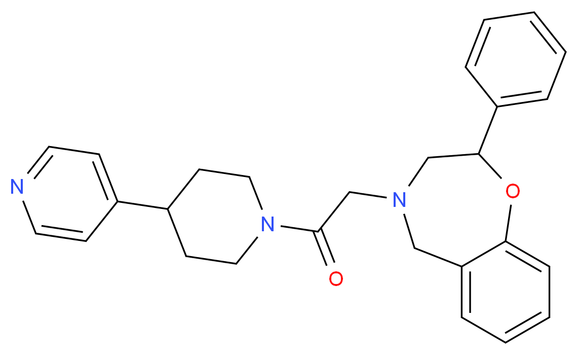 4-{2-oxo-2-[4-(4-pyridinyl)-1-piperidinyl]ethyl}-2-phenyl-2,3,4,5-tetrahydro-1,4-benzoxazepine_Molecular_structure_CAS_)