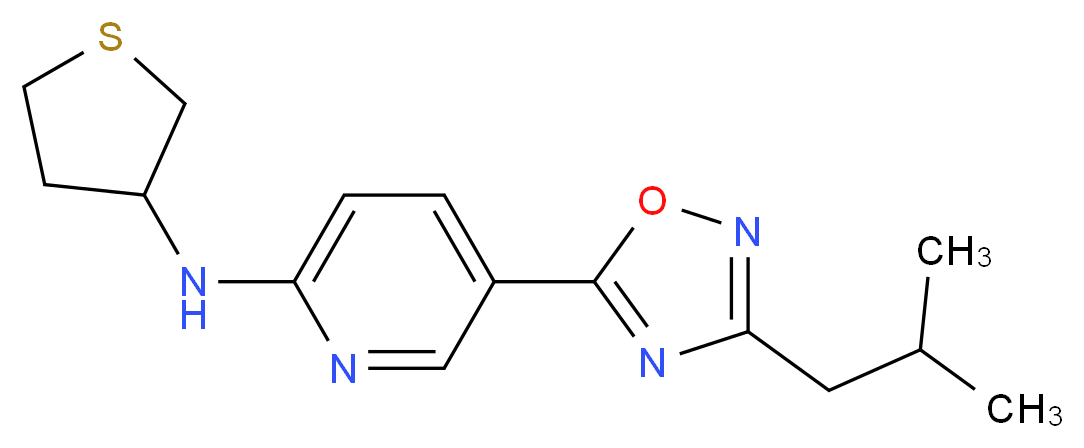 5-(3-isobutyl-1,2,4-oxadiazol-5-yl)-N-(tetrahydro-3-thienyl)-2-pyridinamine_Molecular_structure_CAS_)